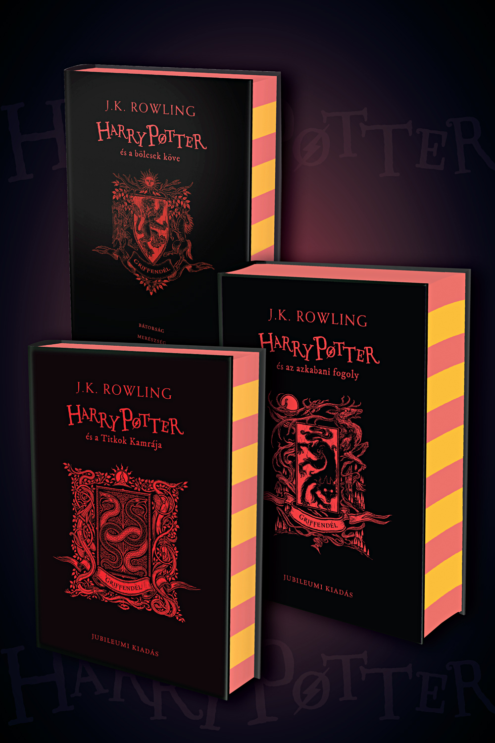 Harry Potter élfestett kiadás - Griffendél könyvcsomag
